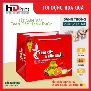 TÚI ĐỰNG HOA QUẢ MÀU ĐỎ
