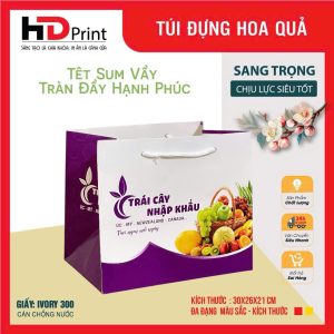 TÚI ĐỰNG HOA QUẢ MÀU TIM