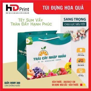 TÚI HOA QUẢ XANH ĐẬM