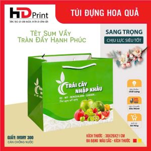 TÚI ĐỰNG HOA QUẢ MÀU XANH